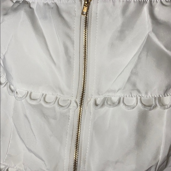 Last One Adorable White Ruffle Split Skirt Set - Picture 5 of 12